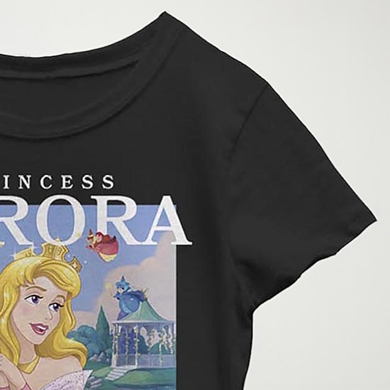 Disney Little & Big Kid Girls Crew Neck Short Sleeve Regular Fit Sleeping Beauty Graphic T-Shirt