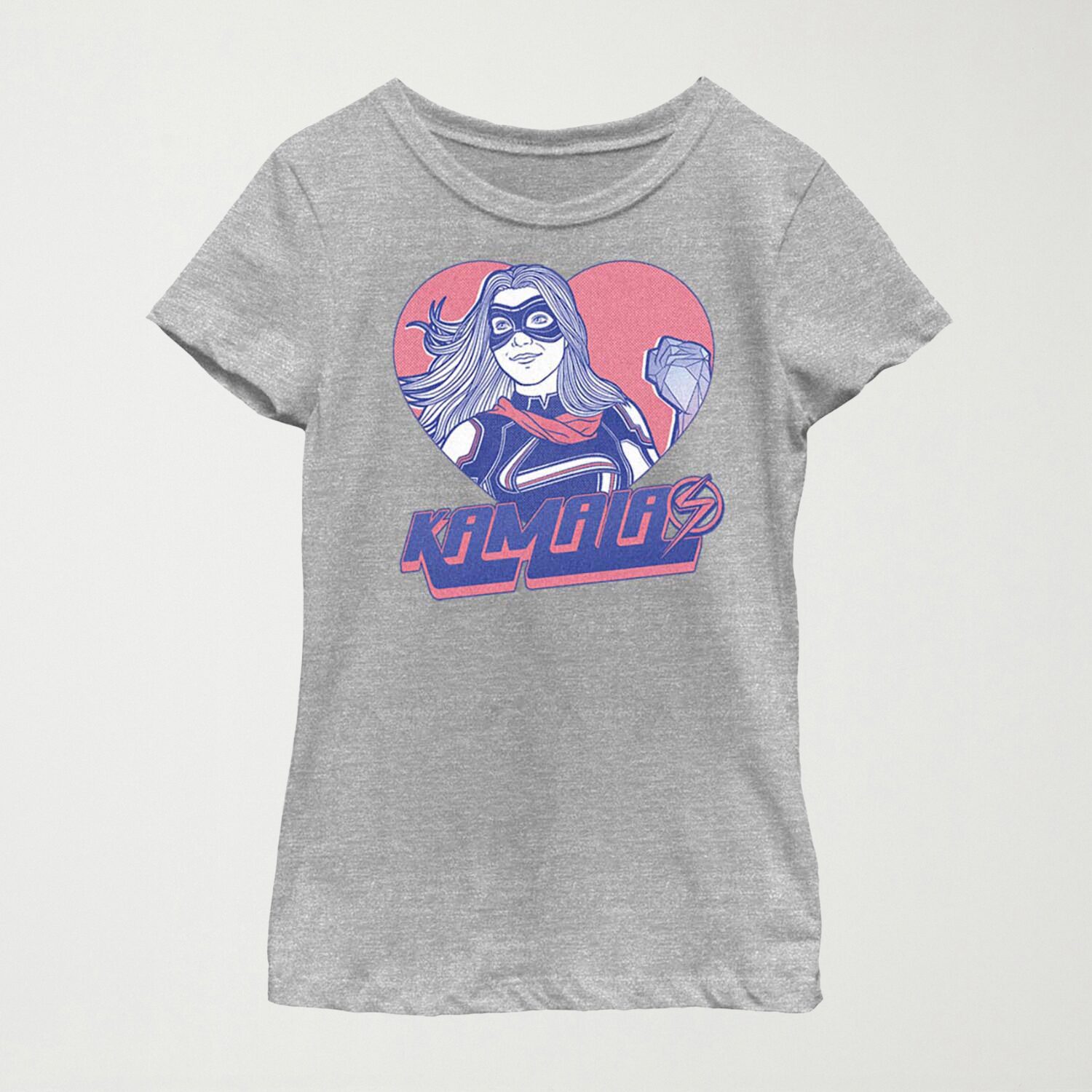 Little & Big Kid Girls Crew Neck Short Sleeve Regular Fit Marvel Graphic T-Shirt