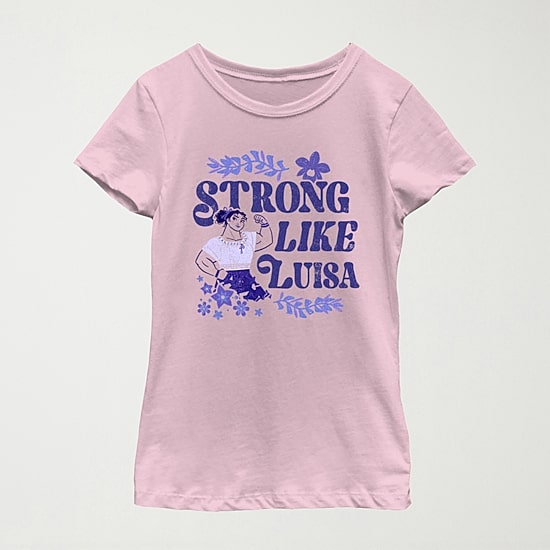 Disney Little & Big Kid Girls Crew Neck Short Sleeve Regular Fit Encanto Graphic T-Shirt
