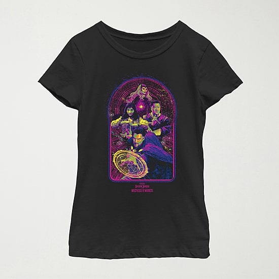 Little & Big Kid Girls Crew Neck Short Sleeve Regular Fit Doctor Strange Graphic T-Shirt