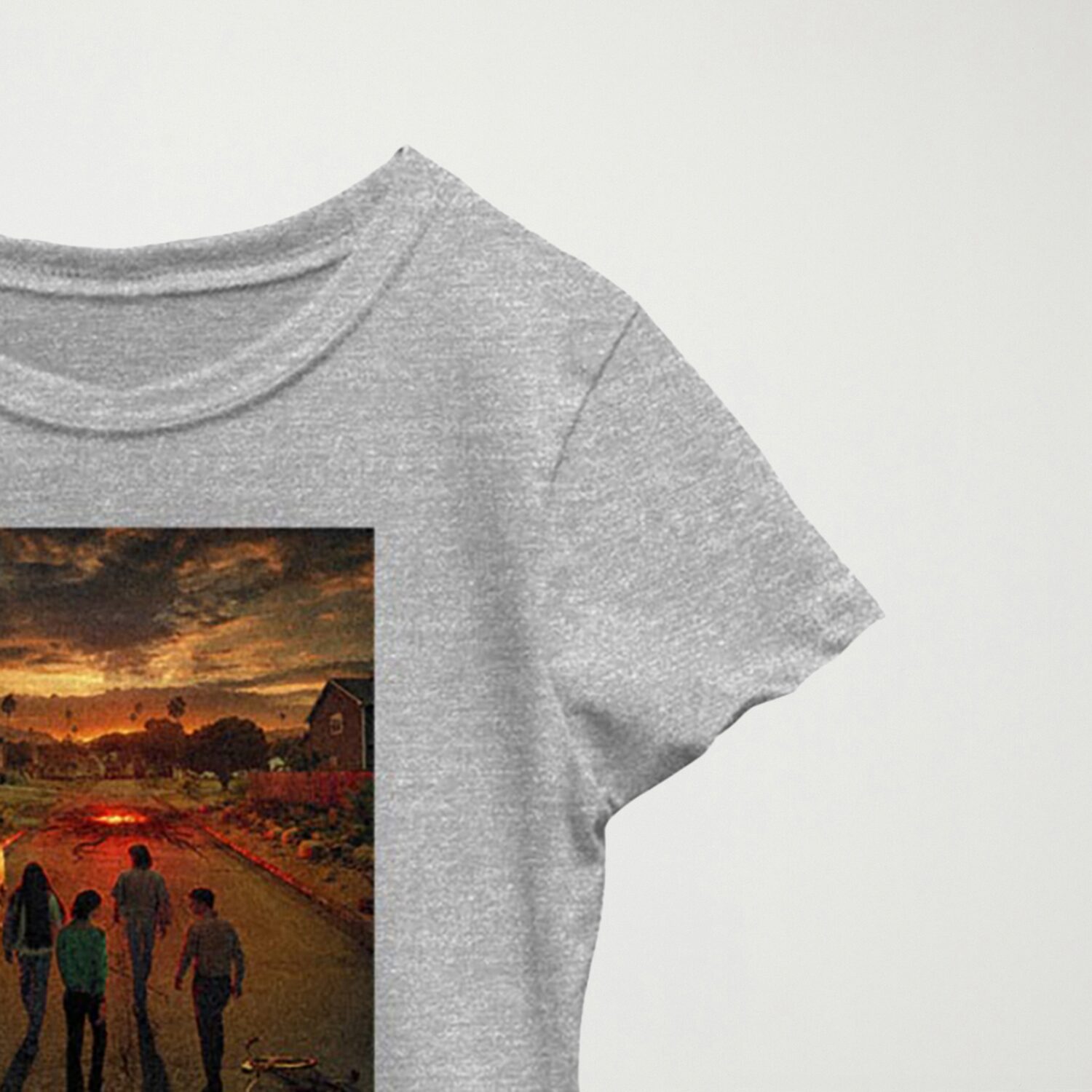 Little & Big Kid Girls Crew Neck Short Sleeve Regular Fit Stranger Things Graphic T-Shirt