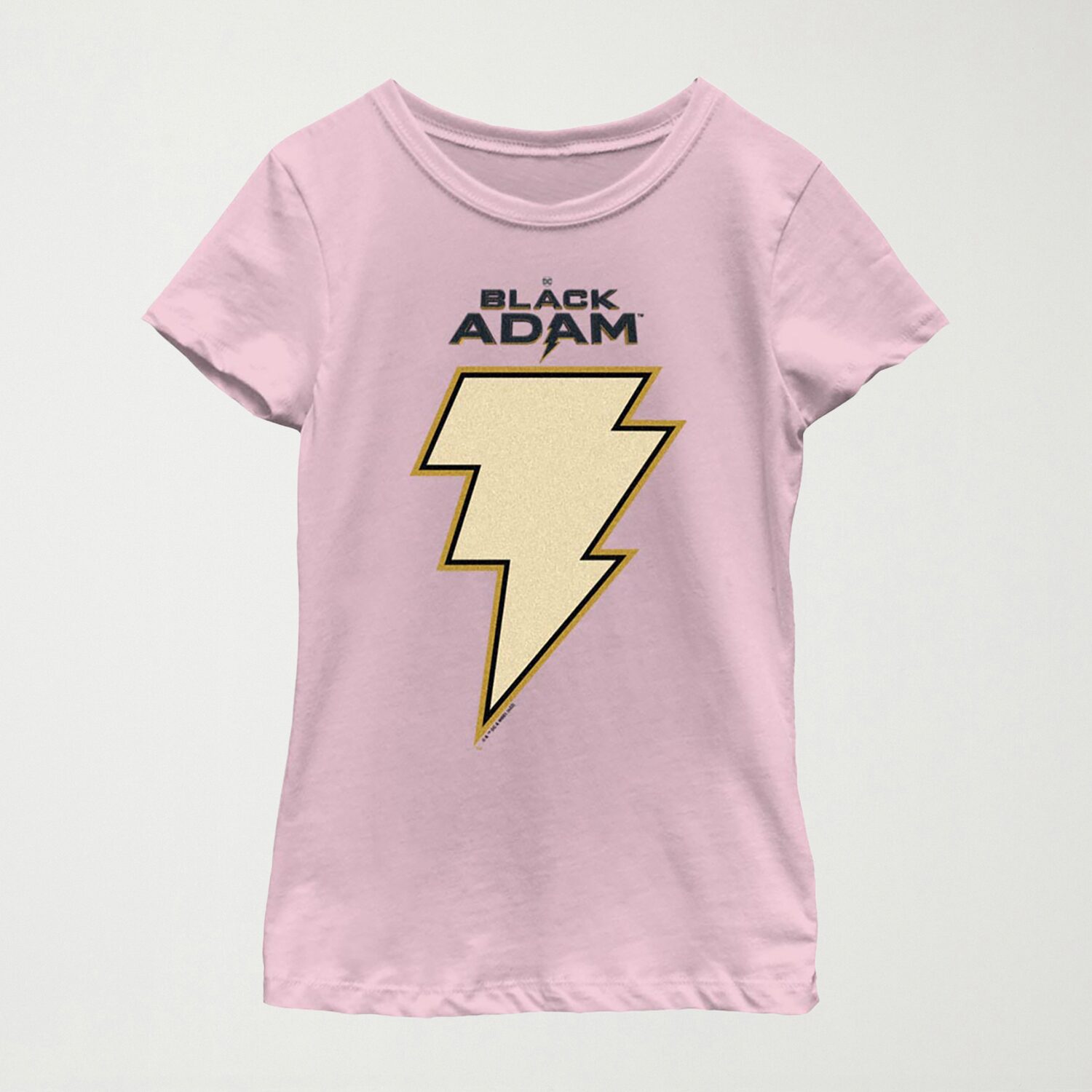 Black Adam Little & Big Kid Girls Crew Neck Short Sleeve Regular Fit DC Comics Graphic T-Shirt