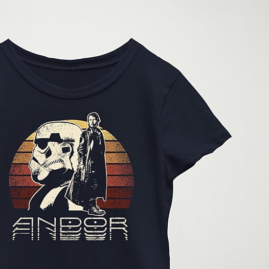 Andor Little & Big Kid Girls Crew Neck Short Sleeve Regular Fit Star Wars Graphic T-Shirt