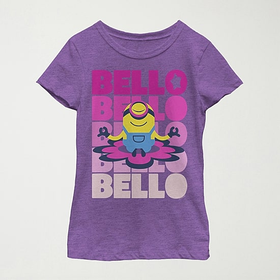 Little & Big Kid Girls Crew Neck Short Sleeve Regular Fit Minions Graphic T-Shirt