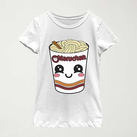 Maruchan Little & Big Kid Girls Crew Neck Short Sleeve Regular Fit Graphic T-Shirt
