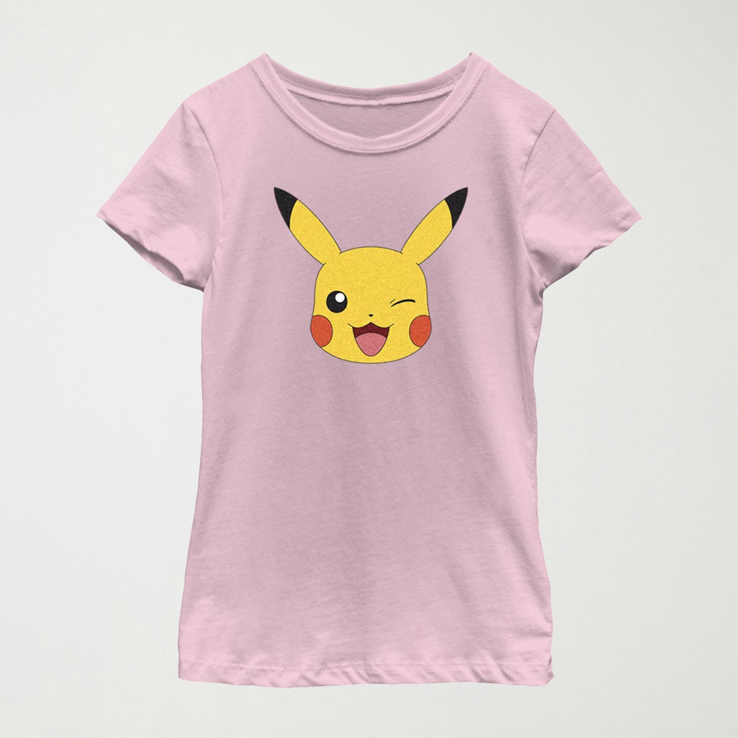 Little & Big Kid Girls Crew Neck Short Sleeve Regular Fit Pokemon Graphic T-Shirt