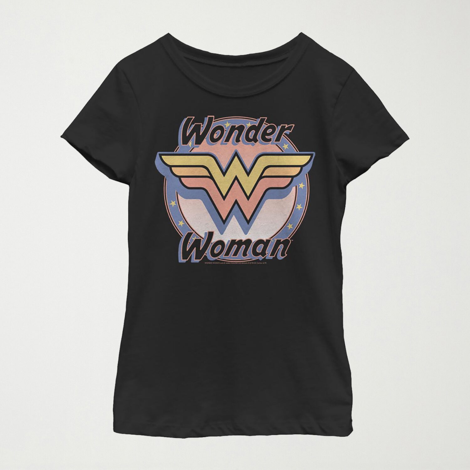 Little & Big Kid Girls Crew Neck Short Sleeve Regular Fit DC Comics Wonder Woman Graphic T-Shirt