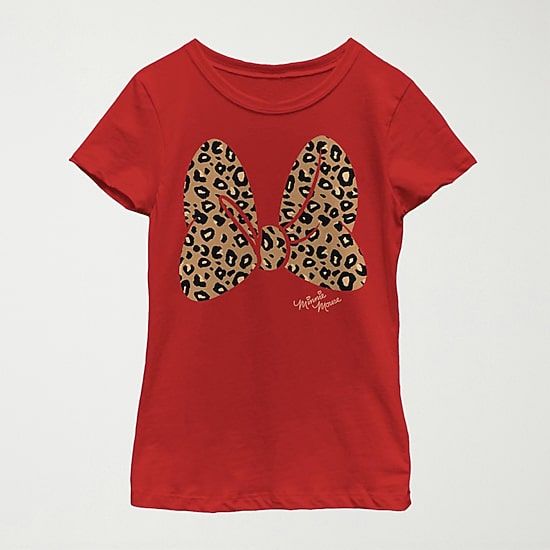 Disney Little & Big Kid Girls Crew Neck Short Sleeve Regular Fit Minnie Mouse Graphic T-Shirt