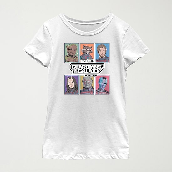 Little & Big Kid Girls Crew Neck Short Sleeve Regular Fit Guardians of the Galaxy Graphic T-Shirt