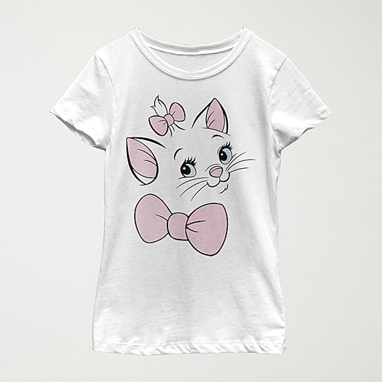 Little & Big Kid Girls Crew Neck Short Sleeve Slim Fit The Aristocats Graphic T-Shirt