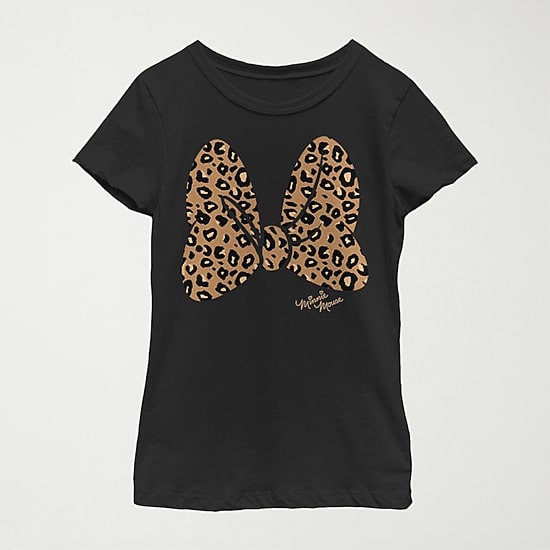 Little & Big Kid Girls Crew Neck Short Sleeve Slim Fit Minnie Mouse Graphic T-Shirt