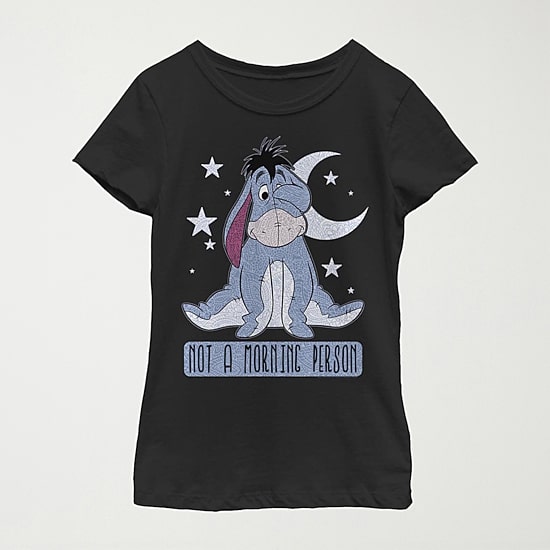 Disney Little & Big Kid Girls Crew Neck Short Sleeve Slim Fit Eeyore Winnie The Pooh Graphic T-Shirt