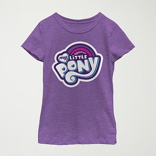Little & Big Kid Girls Crew Neck Short Sleeve Slim Fit My Little Pony Graphic T-Shirt