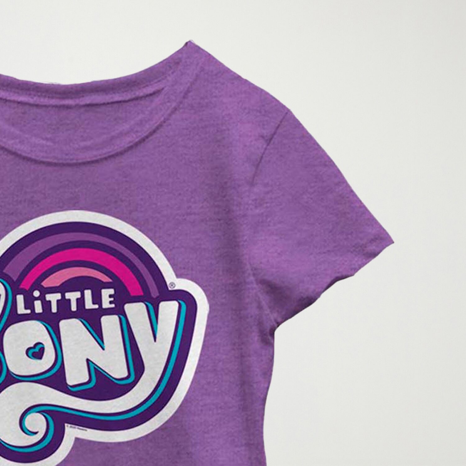 Little & Big Kid Girls Crew Neck Short Sleeve Slim Fit My Pony Graphic T-Shirt