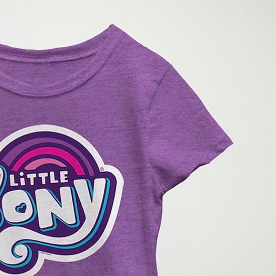 Little & Big Kid Girls Crew Neck Short Sleeve Slim Fit My Little Pony Graphic T-Shirt