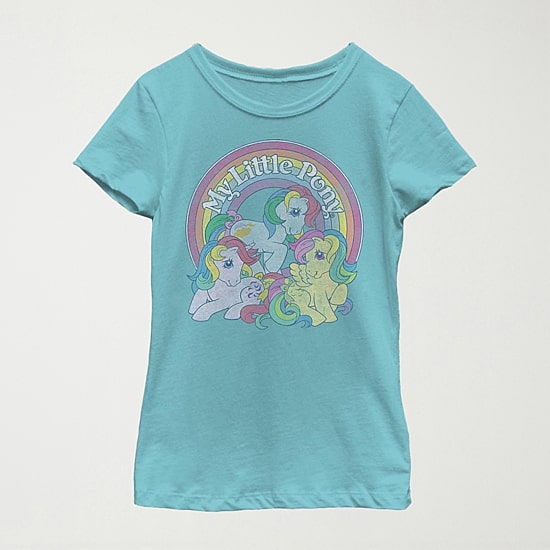 Little & Big Kid Girls Crew Neck Short Sleeve Slim Fit My Little Pony Graphic T-Shirt