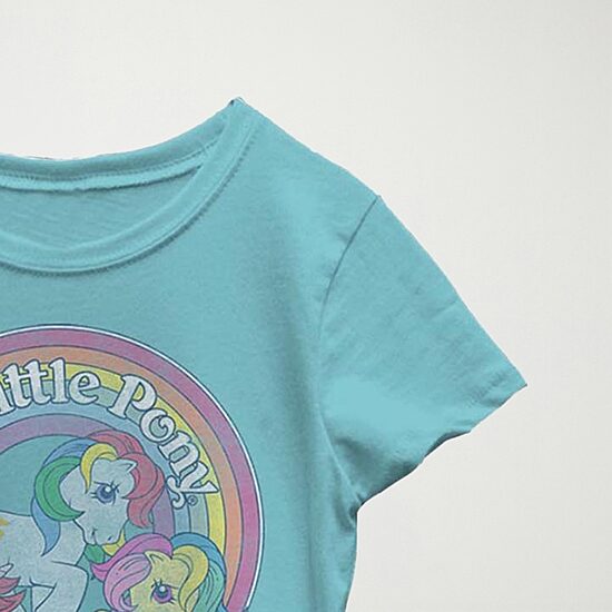 Little & Big Kid Girls Crew Neck Short Sleeve Slim Fit My Little Pony Graphic T-Shirt