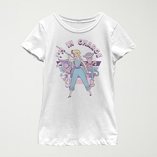 Little & Big Kid Girls Crew Neck Short Sleeve Slim Fit Toy Story Graphic T-Shirt