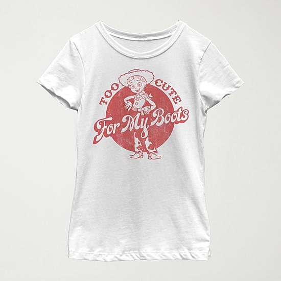 Little & Big Kid Girls Crew Neck Short Sleeve Slim Fit Toy Story Graphic T-Shirt