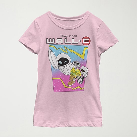Little & Big Kid Girls Crew Neck Short Sleeve Slim Fit Wall-E Graphic T-Shirt