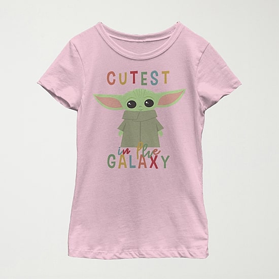 Cutest Little Child Little & Big Kid Girls Crew Neck Short Sleeve Slim Fit Star Wars Graphic T-Shirt