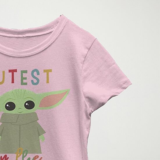 Cutest Little Child Little & Big Kid Girls Crew Neck Short Sleeve Slim Fit Star Wars Graphic T-Shirt