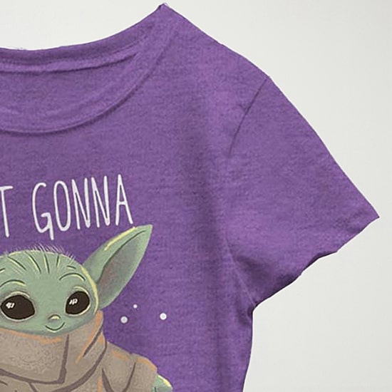 The Child Little & Big Kid Girls Crew Neck Short Sleeve Slim Fit Star Wars Graphic T-Shirt
