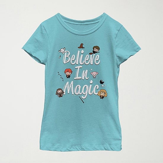 Little & Big Kid Girls Crew Neck Short Sleeve Slim Fit Harry Potter Graphic T-Shirt
