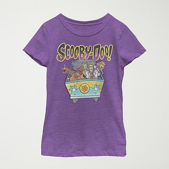 Little & Big Kid Girls Crew Neck Short Sleeve Slim Fit Scooby Doo Graphic T-Shirt
