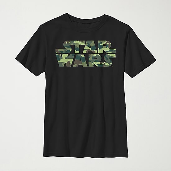 Little & Big Kid Boys Crew Neck Short Sleeve Slim Fit Star Wars Graphic T-Shirt