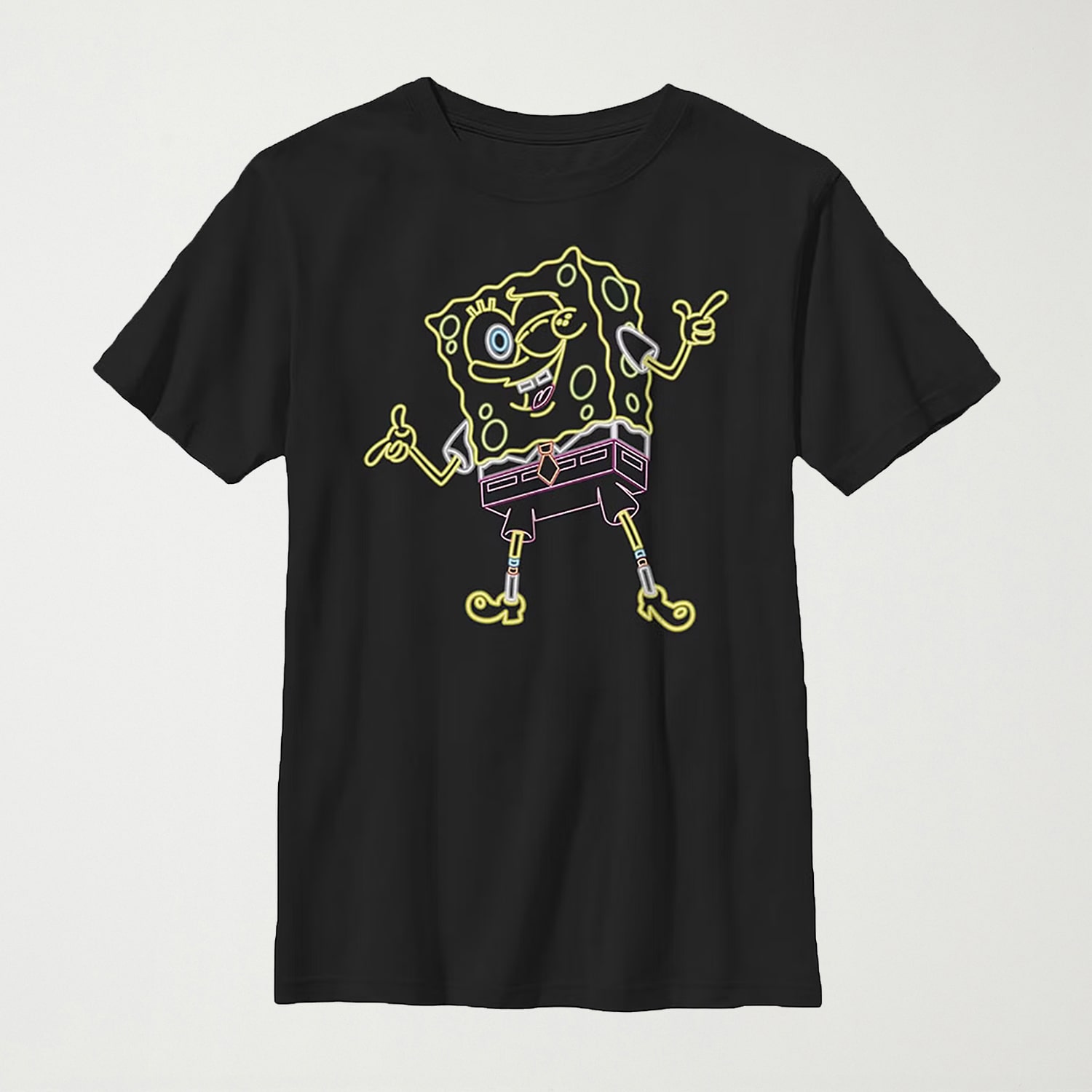 Little & Big Kid Boys Crew Neck Short Sleeve Regular Fit Spongebob Graphic T-Shirt