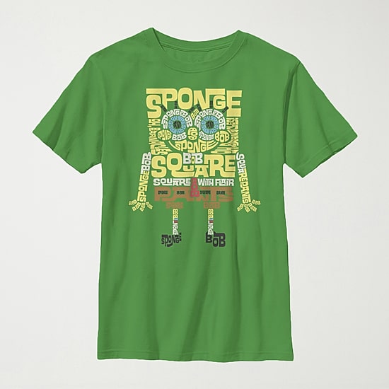Little & Big Kid Boys Crew Neck Short Sleeve Regular Fit Spongebob Graphic T-Shirt