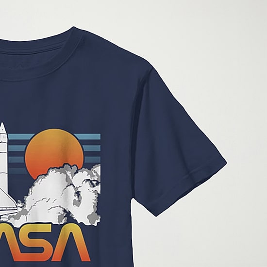 Little & Big Kid Boys Crew Neck Short Sleeve Regular Fit NASA Graphic T-Shirt