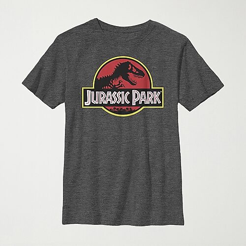 Little & Big Kid Boys Crew Neck Short Sleeve Regular Fit Jurassic World Graphic T-Shirt, Large, Black
