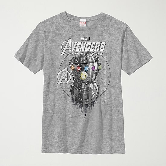 Little & Big Kid Boys Crew Neck Short Sleeve Regular Fit Avengers Marvel Graphic T-Shirt