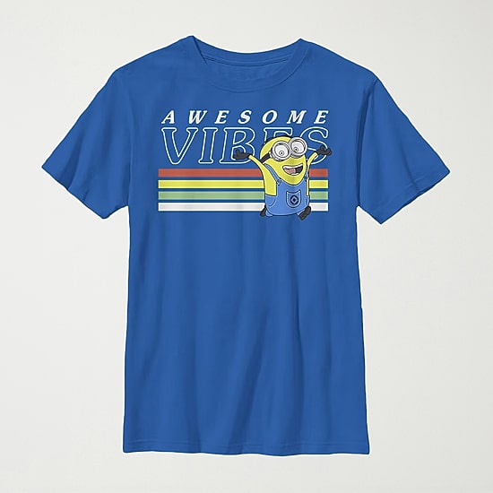 Little & Big Kid Boys Crew Neck Short Sleeve Regular Fit Minions Graphic T-Shirt