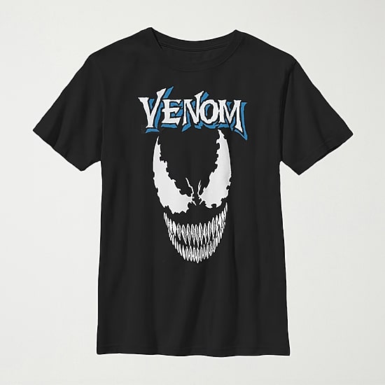 Little & Big Boys Marvel Venom Crew Neck Short Sleeve Graphic T-Shirt