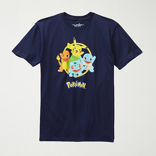 Little & Big Kid Boys Crew Neck Short Sleeve Regular Fit Pokemon Graphic T-Shirt