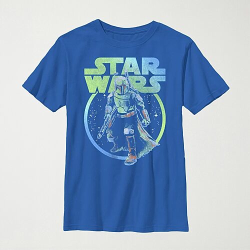 Little & Big Kid Boys Crew Neck Short Sleeve Slim Fit Star Wars Graphic T-Shirt, Large, Blue