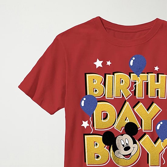 Disney Little & Big Kid Boys Crew Neck Short Sleeve Slim Fit Mickey Mouse Graphic T-Shirt