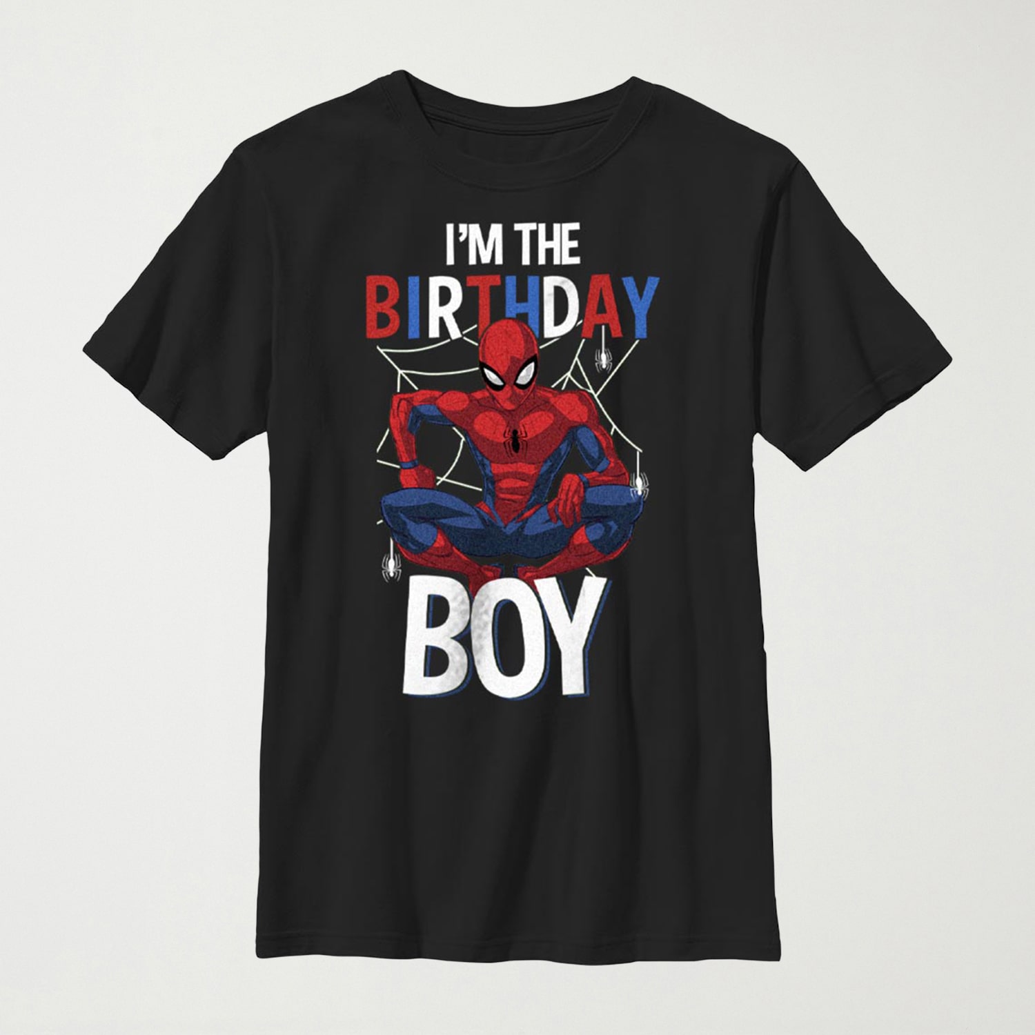Little & Big Kid Boys Crew Neck Short Sleeve Regular Fit Spiderman Graphic T-Shirt