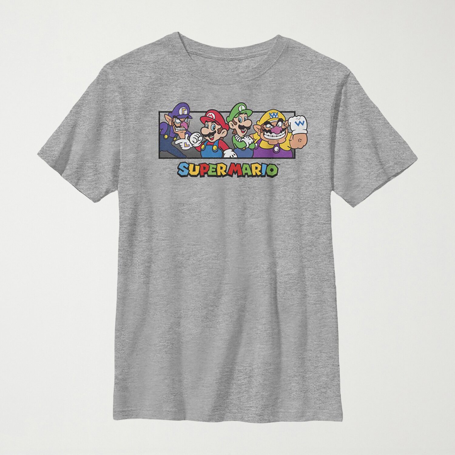Little & Big Kid Boys Crew Neck Short Sleeve Slim Fit Super Mario Graphic T-Shirt