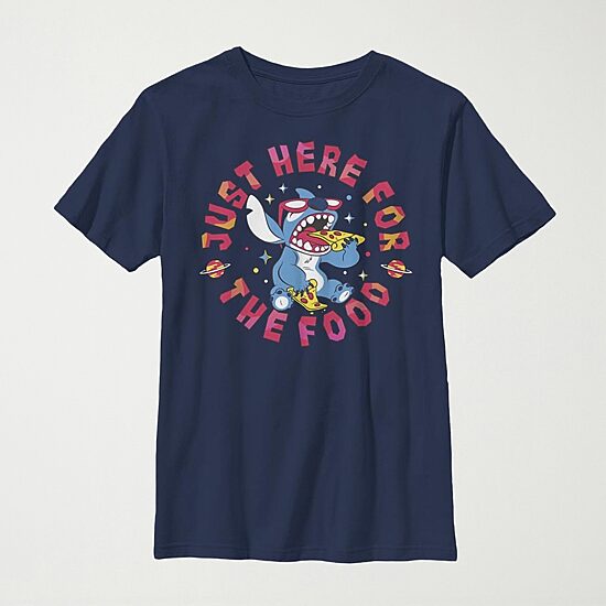 Little & Big Kid Boys Crew Neck Short Sleeve Slim Fit Lilo & Stitch Graphic T-Shirt