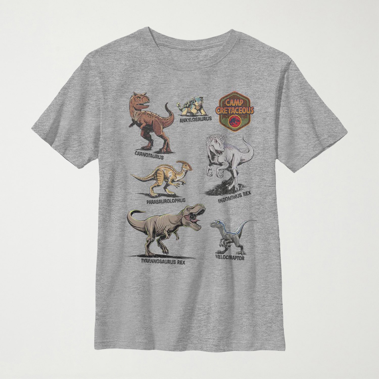 Little & Big Kid Boys Crew Neck Short Sleeve Slim Fit Jurassic World Graphic T-Shirt