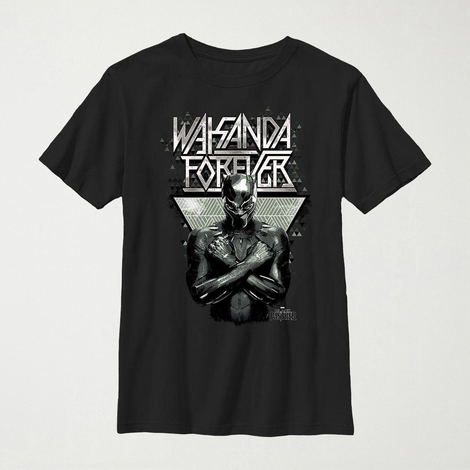 Little & Big Kid Boys Crew Neck Short Sleeve Slim Fit Black Panther Marvel Graphic T-Shirt