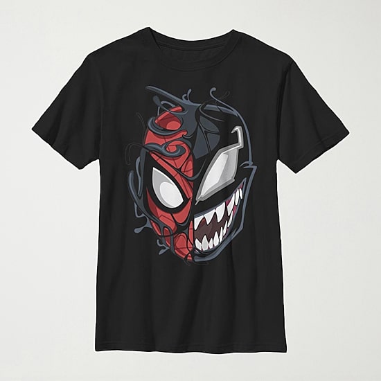 Little & Big Kid Boys Crew Neck Short Sleeve Slim Fit Marvel Venom Graphic T-Shirt