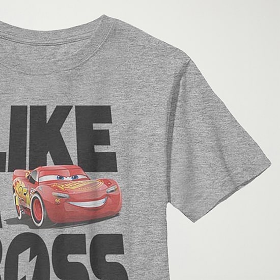 Little & Big Kid Boys Crew Neck Short Sleeve Slim Fit Cars Graphic T-Shirt