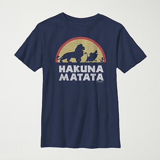 Little & Big Kid Boys Crew Neck Short Sleeve Slim Fit The Lion King Graphic T-Shirt