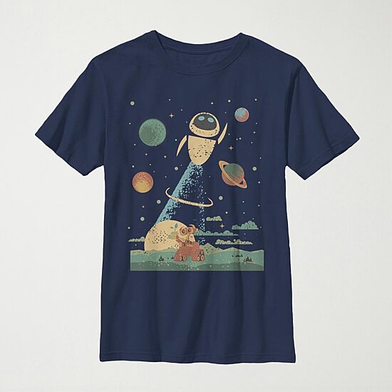 Little & Big Kid Boys Crew Neck Short Sleeve Slim Fit Wall-E Graphic T-Shirt
