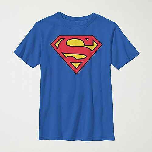 Little & Big Kid Boys Crew Neck Short Sleeve Slim Fit Superman Graphic T-Shirt, X-small, Blue